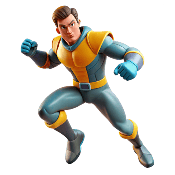serene classic stunning contemporary 3D Cartoon Superhero Illustration high resolution exclusive png