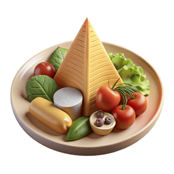 magnificent modern Healthy Eating Plate Food Pyramid Transparent Background premium png