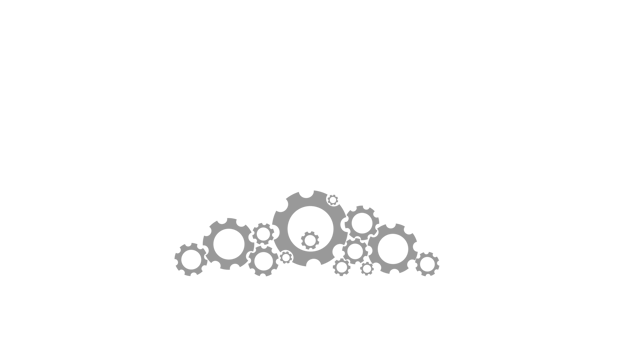 Gears Design Stock Illustration. Row of Variety Size Cogwheels on Transparent Background png