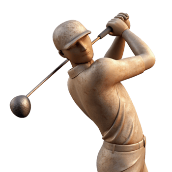 beautiful minimalist Golfer Silhouette Swinging Driver Transparent Background exclusive png