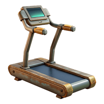 magnificent traditional Treadmill Digital Display Lit Transparent Background detailed png