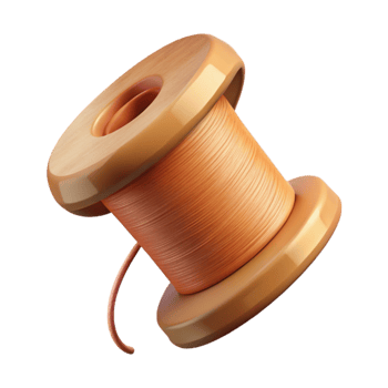 vibrant artistic Thread Spool Transparent Background with Winding genuine png