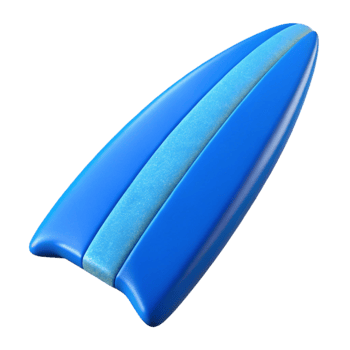 serene contemporary Blue Surfboard Fin Water Sport Detail Isolated Element original png