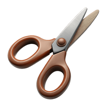 serene contemporary Fabric Scissors Sharp Blades Cutout Transparent Background high resolution png