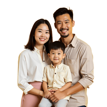 Beautiful Asian Family Smiling Together Commercial Use Photo png