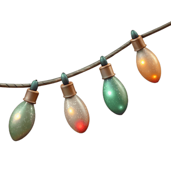extraordinary classic Holiday Lights String Twinkling Transparent Background genuine png