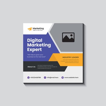 Digital marketing social media post design vector