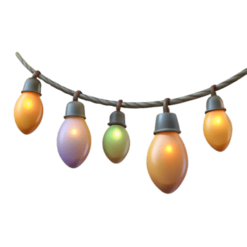 wonderful traditional Holiday Lights String Twinkling Transparent Background premium png