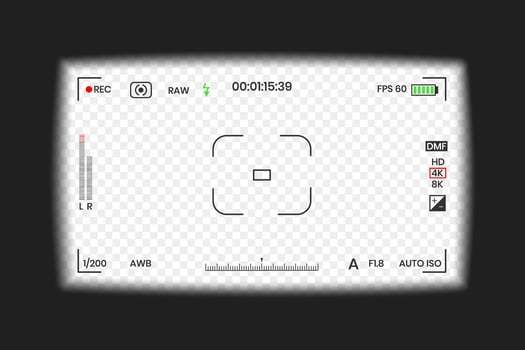 Camera viewfinder or photo frame recorder flat style design illustration vector