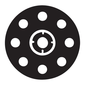 Film Reel with Multiple Holes is Great for Filmmaking vector