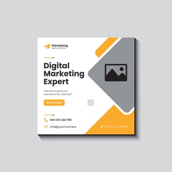 Digital marketing social media post design 2025 vector