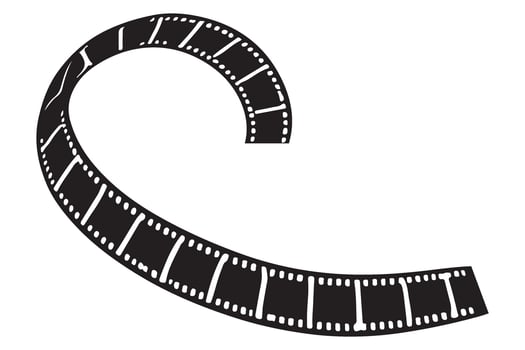 Curved Film Strip Design for Creative Projects vector