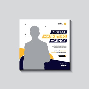 Digital marketing business social media poster design 2025 vector