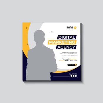 Digital marketing business social media post design vector