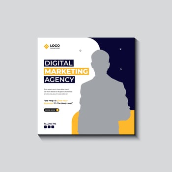 Digital marketing business social media banner design vector