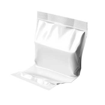 Cut open blank snack packaging isolated on a transparent background showcasing the empty interior and crisp exterior, Cut open blank snack packaging isolated png