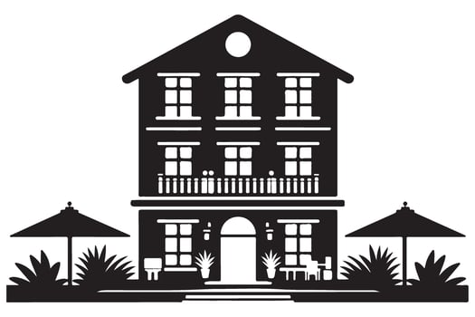 Elegant Mansion Estate Illustration for Real Estate and Luxury Design vector