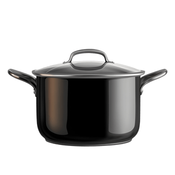 Stainless Steel Pot On Transparent Background png