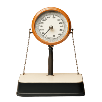 Classic weighing scale on a clean transparent background for measuring weight accurately in various settings, weighing scale isolated on transparent background png