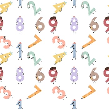 Creative pattern with playful numbers vector