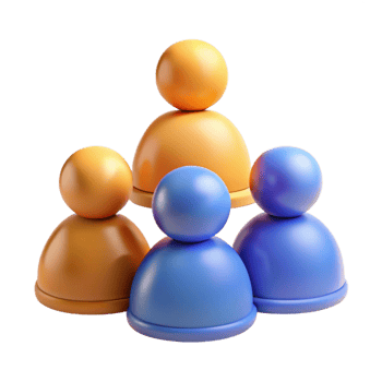 stunning minimalist vibrant creative 3D Illustration Team Collaboration original original png