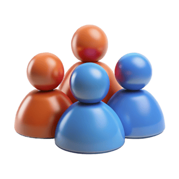 dramatic vintage dramatic traditional 3D Render Group Icon Teamwork Collaboration genuine premium png