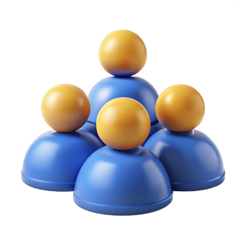 impressive abstract stunning artistic 3D Render Team Collaboration Illustration exclusive high resolution png