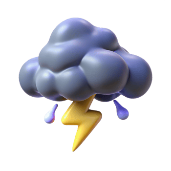 stunning abstract impressive vintage 3D Cartoon Storm Cloud Illustration premium exclusive png