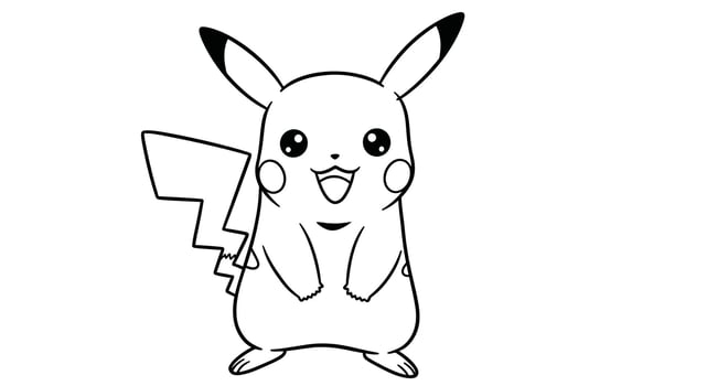 Pokemon pikachu coloring pages vector