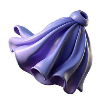 beautiful classic beautiful classic Purple Draped 3D Render detailed high quality png