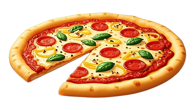 Delicious cheese pizza slice cutout png