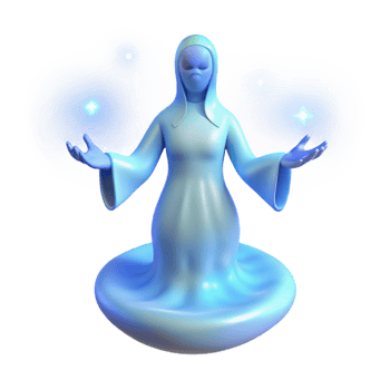 serene vintage extraordinary classic Serene 3D Render of a Spiritual Figure genuine high quality png
