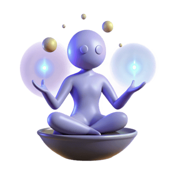 wonderful traditional magnificent creative 3D Render Serene Figure Meditating 4K 4K png