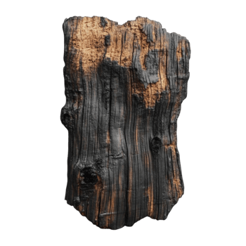 Beautiful Burnt Wooden Finish Highlighting a Natural and Textured Look png