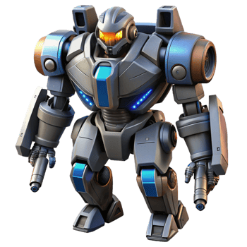 vibrant classic impressive modern Mech Robot 3D Render 4K detailed png