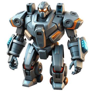 wonderful artistic Powerful 3D Robot Illustration original png