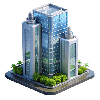 elegant rustic impressive classic Modern City Building 3D Render professional premium png