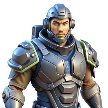 dramatic classic vibrant contemporary Futuristic Soldier 3D Render premium original png