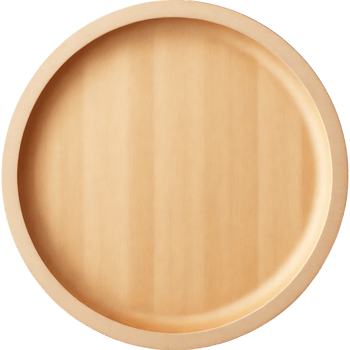 Circular Wooden Serving Tray png