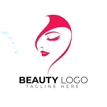 Abstract Feminine Silhouette Beauty Icon or Logo Design Template vector