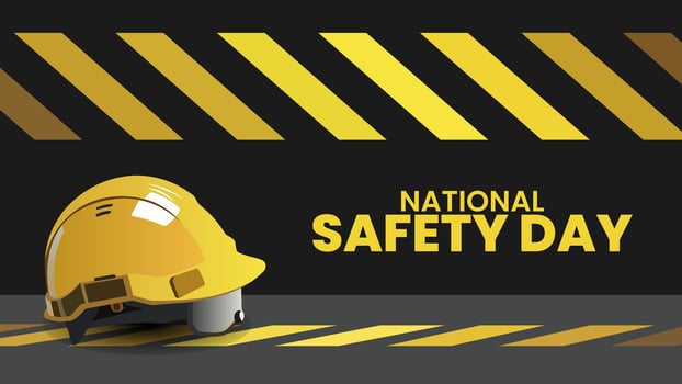 Protecting Lives, Preventing Accidents, National Safety Day vector