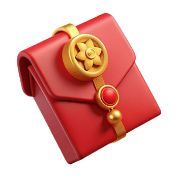 magnificent traditional 3d Render Traditional Chinese New Year Red Envelope Decorated With genuine png