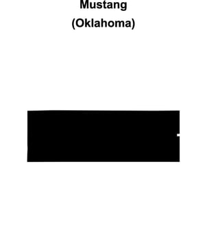 Mustang, Oklahoma blank outline map vector