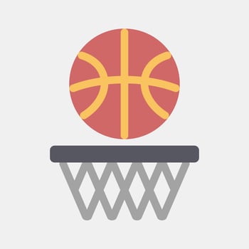 Icon basketball. Sports elements. Icon in flat style. vector