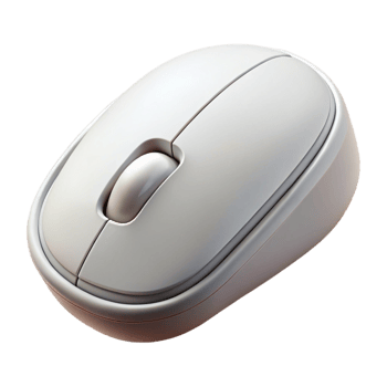 serene classic Modern White Computer Mouse Cutout high quality png