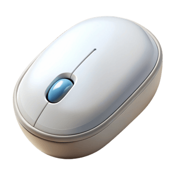 elegant abstract Wireless Computer Mouse White Background premium png