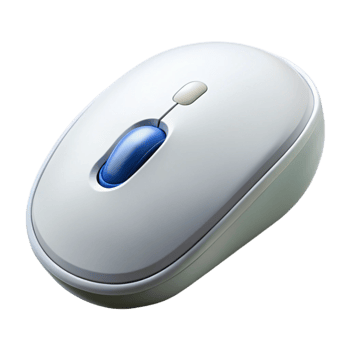 elegant modern Wireless Computer Mouse White Background 4K png