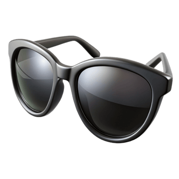 beautiful rustic A Pair of Classic Black Sunglasses with Reflective Lenses, Studio professional png