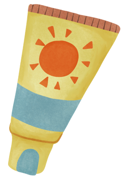 Illustration Summer season, bright, let's go to the sea, a place of fun. Sunscreen png