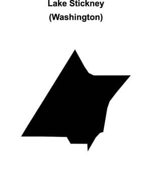 Lake Stickney, Washington blank outline map vector